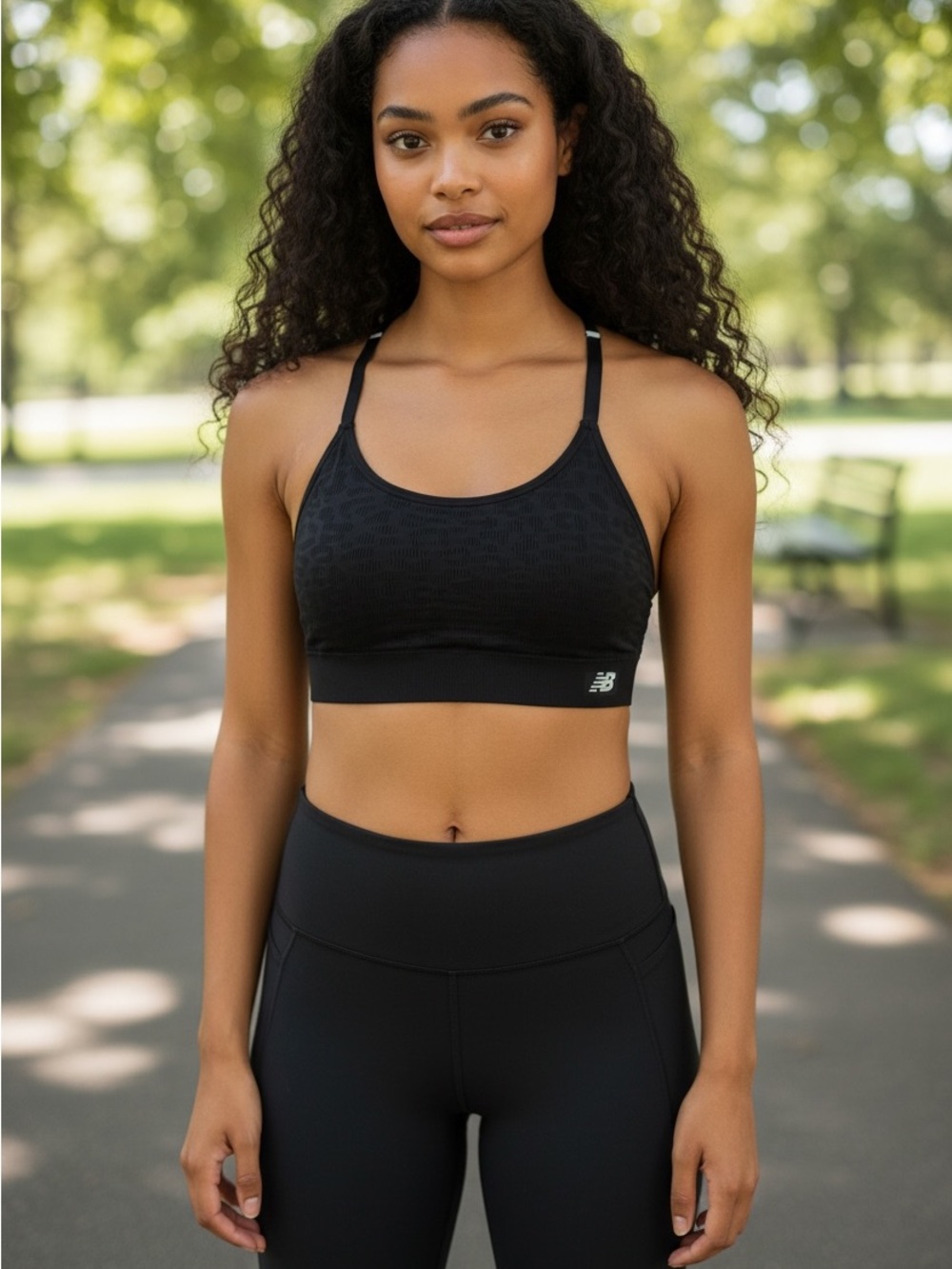 New Balance Women’s XL Black Seamless Racerback Sports Bra NWOT